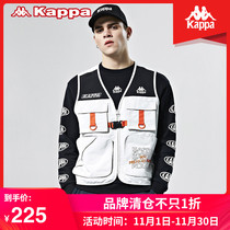 Kappa Kappa mens spring retro tooling sports vest print woven woven stitching vest New