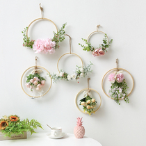 Living room wall decoration pendant modern simple atmospheric wall decoration micro landscape creative home bouquet dried flower European style
