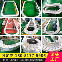 Flexible chain assembly line conveyor belt toothed rotary conveyor belt food conveyor line plastic wear-resistant chain plate conveyor