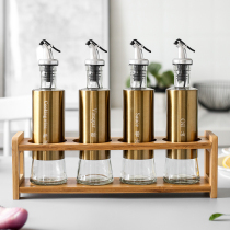 Stainless steel oil pot glass leak-proof soy sauce vinegar bottle kitchen seasoning bottle tea oil pot seasoning bottle household