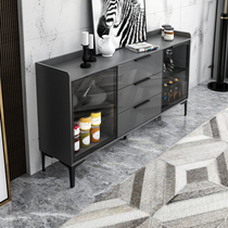 Side cabinet wine cabinet integrated wall solid wood multifunctional locker light luxury modern simple narrow living room tea cabinet