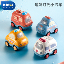 Small car Childrens one-year-old baby toy toy car girl AUDIBLE Inertia Back Force Car Suit Boy Dolly Baby Baby
