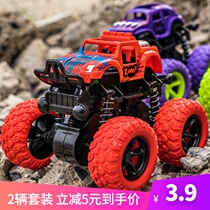 Four-wheel drive off-road car childrens and boys  toy car pullback inertial simulation model drop resistance 2-4 years old baby