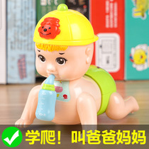 Learn to climb toys Infant children guide electric climbing baby crawling doll Fun funny baby will call mom and dad