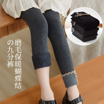 Girls bottoming pants autumn and winter thickened childrens pants wearing thin velvet medium-thick childrens conjoined pantyhose foreign gas