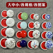 Weizhuang calligraphy calligraphy calligraphy calligraphy calligraphy calligraphy calligraphy cinnabar 90 grams 60 grams ink red ceramic color ink Four Treasures castor oil ceramic box