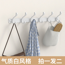 European-style non-perforated storage adhesive hook Strong viscose load-bearing stainless steel seamless wall-mounted clothes hats and hats storage row hooks