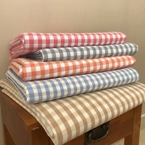 Japanese checkerboard old coarse cloth sheets autumn ins girl style retro sheets cotton student dormitory bedding