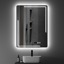 Customized toilet smart mirror cosmetic mirror led with light anti-fog HD touch screen multifunctional bathroom square mirror