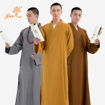 Jing brand monk suit big coat four season gown Buddhist monk monk monk dress long shirt monk dress monk robe yellow gray Gray