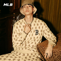 MLB Official Men's and Women's Crewneck Wear NY Retro Old Flower Loose Sports Leisure Warm Fall Winter New MTM06