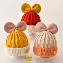 Baby hat autumn and winter childrens winter warm cute baby wool hat boy super cute girl hat tide
