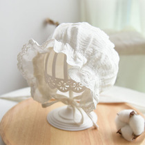 Baby hat spring and autumn early autumn summer thin female baby Princess cute newborn sunshade baby Court hat