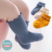 3 pairs of baby loose socks spring and autumn cotton fat baby socks dont foot tube Boys Girls cotton socks