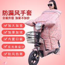 Winter small electric motorcycle thickened and velvet double-sided waterproof battery bicycle cold-proof and warm-weather weatherproof winter