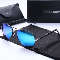 New polarized sunglasses mens big frame sunglasses ladies anti-UV clams classic retro manufacturers straight up