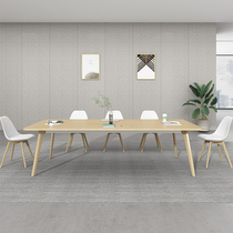 Conference table long table office Nordic simple modern Workbench leisure office table and chair combination strip furniture