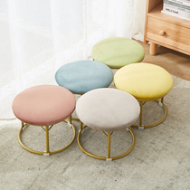 Small stool Low bench Household small bench ins Net Red creative living room round stool Mushroom stool Nordic light luxury shoe stool