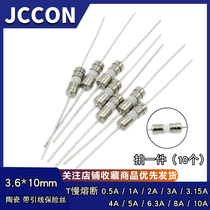Ceramic fuse wire with pin 3 6x10mm slow fuse T0 5A 1 2 3 15 4 5 6 3 10A