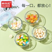 Supplementary bowl high temperature resistant steaming cake glass small supplementary box baby baby out mini sealed bowl with lid