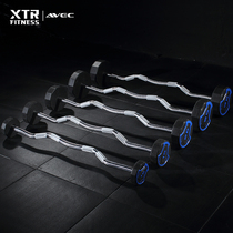 AVEC Curved bar barbell Commercial fixed pu barbell Gym household small straight Olympic bar fixed value curved bar set