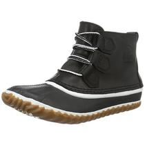 Sorel Ice Bear 21 New Business Leisure Simple Black Lace-Up Women's Short Barrel Snow Boots