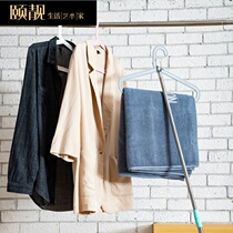 Simple wardrobe adjustable telescopic pole wall hanging clothes hanging hanging utility bracket clip single pole childrens clothing shop plastic square