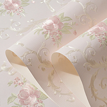 European pastoral 3D self-adhesive wallpaper warm bedroom decoration stickers living room stereo TV background wall room wallpaper