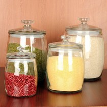 Rice tank 20 kg sealed tank glass container Household ingredients rice storage device Flour transparent rice bucket ins