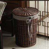 Hot pot shop clothes storage basket dirty clothes basket rattan dirty clothes storage basket with cover dirty clothes basket sundries wicker basket