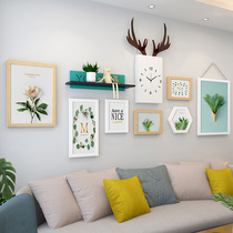 Living room photo wall decoration non-perforated modern minimalist restaurant Wall photo frame hanging wall creative personality photo album combination