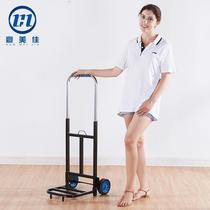 Folding drawbar car ultra-light trailer pulley outdoor trolley foldable pull bucket moving to carry small incoming goods peri