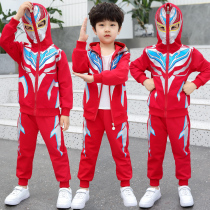 Childrens new autumn clothing Two sets of Spider-Man clothes CUHK Sport Suit Boy Spring Autumn Casual Clothing Tide