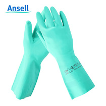 Ansell Ansell 37-676 Nitrile chemical resistant gloves thickened non-slip lining Flocking acid and alkali resistant gloves