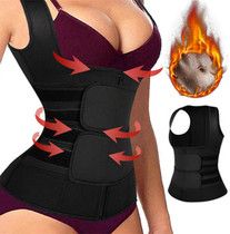 Womens corset yoga vest high pressure tight fat-burning corset female zipper body waist vest
