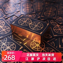 Imported Wheel of Destiny Tarot card genuine 78 full set of English hot stamping collection board game card gift bag