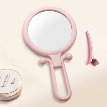 Small mirror makeup mirror portable folding desktop vanity mirror book desktop portable beauty handle double-sided mirror