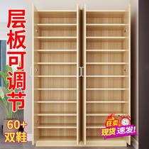  Shoe cabinet household door large-capacity solid wood multi-layer storage cabinet shoe rack against the wall economical balcony sunscreen locker