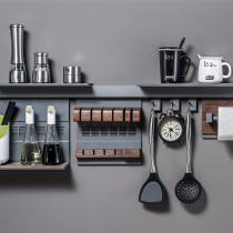 Swiss Bastim kitchen pendant shelf seasoning rack Imported package punch-free magnetic knife holder household