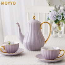Dream Macaron color coffee set afternoon teapot cup saucer set Morandi pink blue yellow purple color pre-sale