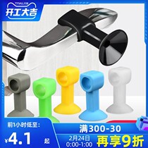 New middle number silicone door suction free of punch toilet door touch door stall window door handle crashworthy cushion rubber wall t