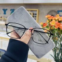 Business pure titanium eyeglass frame mens big face ultra-light square frame eyeglass frame can be equipped with power black frame myopia glasses mens full frame
