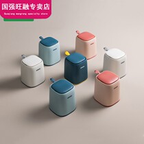 Desktop trash can small bedside mini car storage bucket with lid cute bedroom household small paper basket table