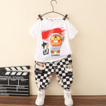 Boy Summer Suit Children Short Sleeve Fried Street Two Sets 2022 New Ocean Gas Trend Summer Mens Baby Clothes