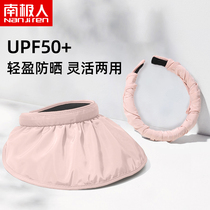 Antarctic summer vinyl sunscreen hat female UV-proof shell empty top hat travel bike cover sun hat