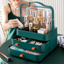 Cosmetics storage box Transparent drawer dresser Finishing rack Desktop dust-proof skin care product shelf Portable