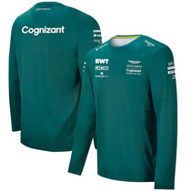 2021 Aston Martin Team f1 Racing Mens Long Sleeve T-shirt Quick Dry Clothes Spring and Autumn Green Vettel