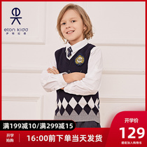 Eaton Guild school uniforms childrens clothing headsets waistcoat for male and female children knit Inron wool clothing vest 10B004