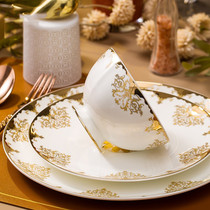 Chuitang tableware set Jingdezhen European high-end luxury dishes set household Rice Bowl plate bowl chopsticks combination
