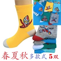 5 pairs of new spring summer childrens socks cartoon cotton boys and girls 1-12 years old childrens baby socks